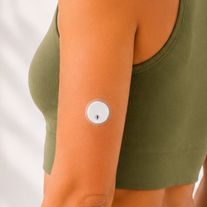 Sensor LinX CGM aplicado en el brazo